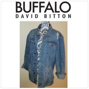 Buffalo David Bitton Men's Distressed Denim Jacket